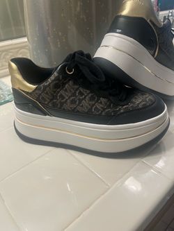 Michael Kors Platform Sneakers Black Gold