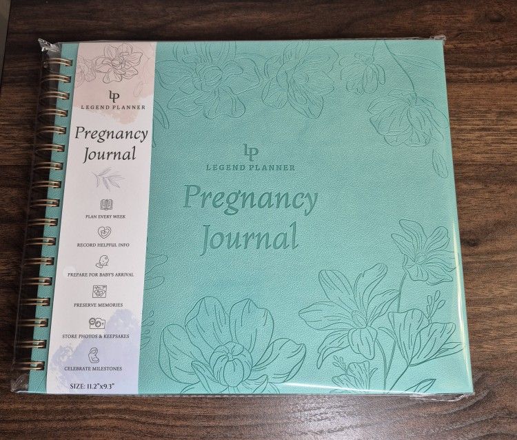 Legend Planner Pregnancy Journal Teal Aquamarine Blue Green