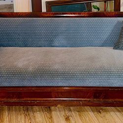 Stunning 1840-50s Flamed Mahogany Sofa
