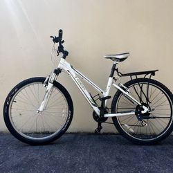 Trek 26" 24-Speed Hybrid Gravel/Mountain / Road Bike + Adj. Front Shocks + Bontrager Tires + Shimano + Light 16" Frame + Rack+ Tuned! (MSRP $430)