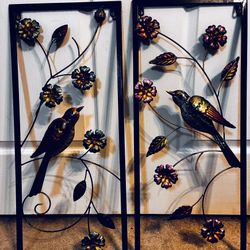 Set Of Two Metal Wall Art