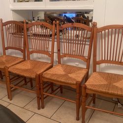 Six Brown Chairs