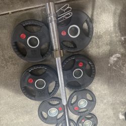 5 Foot Olympic Bar And Weights