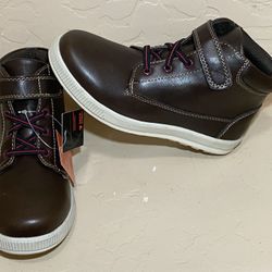 New Deer Stags Kids’ Niles High-Top Dark Brown Hybrid Fashion Sneaker Boot Size Youth 2