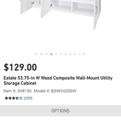 HDX Plastic Freestanding Garage Cabinet in Gray (35 in. W x 71 in. H x 18 in. D)