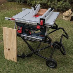Bosch GTS15-10 10” Table Saw w/ Gravity-Rise Stand + Outfeed Support & Insert