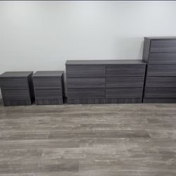 Dresser , Chest And 2 Nightstands - Cómoda, Gavetero Y 2 Mesitas De Noche 