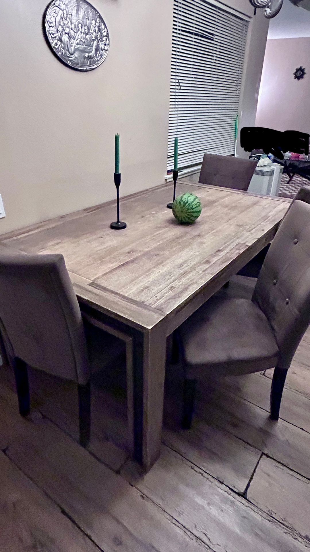 Large Dining Table 5 Chairs