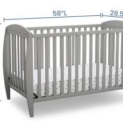 Delta Children Taylor 4-in-1 Convertible Baby Crib & Mattress
