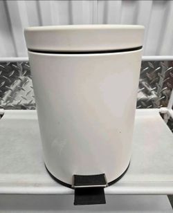 🔥IKEA STRAPATS White Small Step Trash Can Bin (Minor Rust)