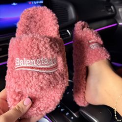 Balenciaga Fur Slides
