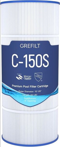 C150S Pool Filter Cartridge, Compatible with Hayward CX150XRE, Hayward SwimClear C150S, Replaces Pleatco PA150S, Ultral-D4, 150 sq.ft