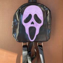 Scream Purple Ghost Face Mini Backpack 