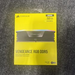 BRAND NEW- CORSAIR - VENGEANCE RGB 32GB (2x16GB) DDR5 6000MHz C36 UDIMM Desktop Memory - Black
