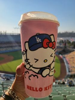 Hello Kitty Dodge Souvenir Popcorn Bucket and Souvenir Cup