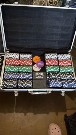 Large Poker Chip Set with Aluminum Case – $60 OBO