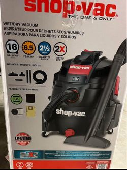 Brand New Shop-Vac 16 Gallon Wet/Dry Vacuum – 6.5 HP