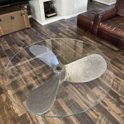 TIMOTHY OULTON / Restoration Hardware Junk Art Propeller Large Round Coffee Table