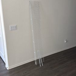 White Wire Shelving Panel For Laundry, Room Or Closet L 5’8 1/2” W 1’