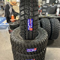 New Set Of (4) 37x12.50R17 Delium MT 10 Ply Mud Terrain Tires For Sale