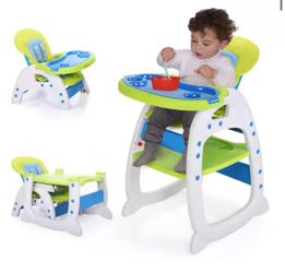 Nyeekov 3-in-1 Baby High Chair Convertible booster seat with feeding tray