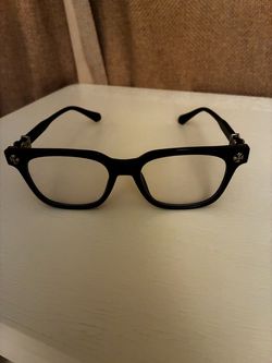 Chrome Hearts Black Rectangular Eyeglasses