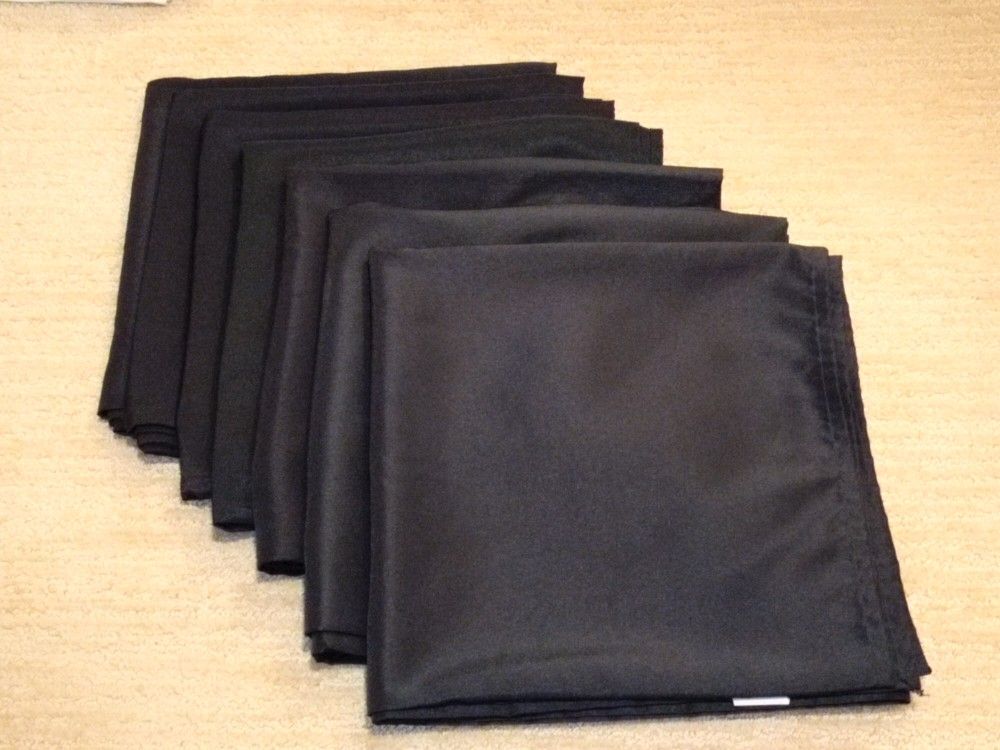 10 Black 132" Round Tablecloths