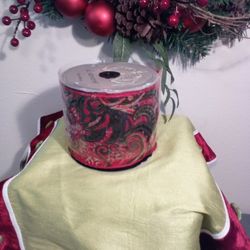 4" Wreath/Craft, Wired, Ribbion