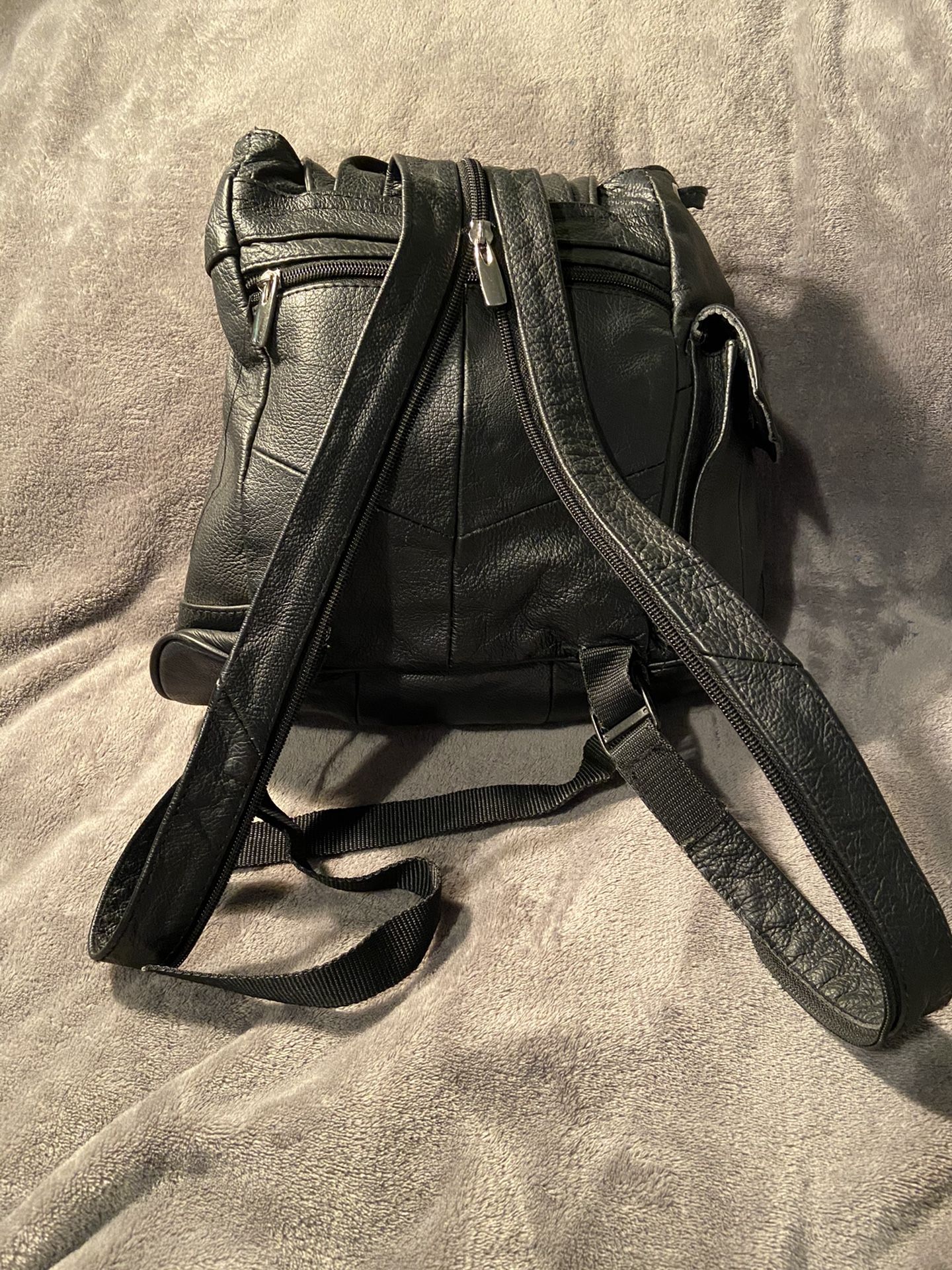 Black Leather Back Pack