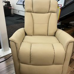 Genuine Leather Swivel Recliner 