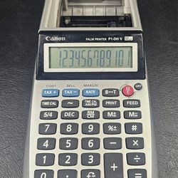 Canon Palm Printer P1-DH V 12 Digits Portable Receipt Printing Tax Time Calculator AC/DC