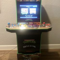 Arcade 1up TMNT With Matching Riser And Stool