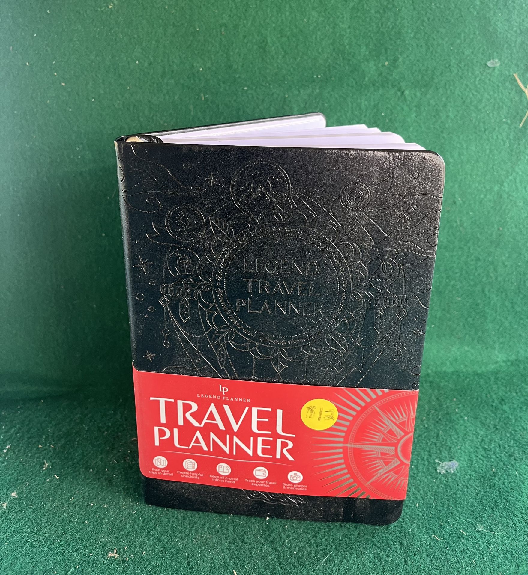 New budget travel platter with expense tracker, or a packing list hardcover black