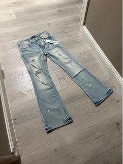 Purple jeans flared