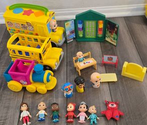 CoComelon Mega Toy Lot Large Toy Bundle – Vehicles, Figures, & school set