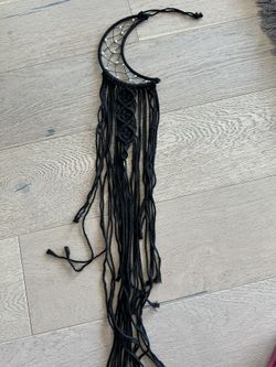 Black Nordic Macrame Dream Catcher Moon Sun Home Decor Wall Hanging