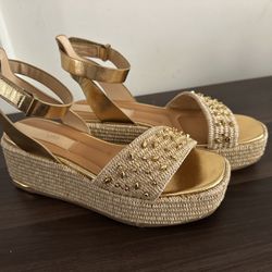 Franco Sarto Women's Terry Platform Cork Wedge Sandal