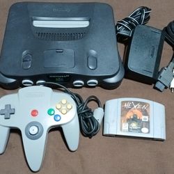 Nintendo 64 Console With Controller And Game.  Works 