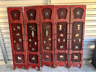Real jade Chinese room divider