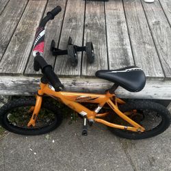 Kids Bike + Training Wheels
