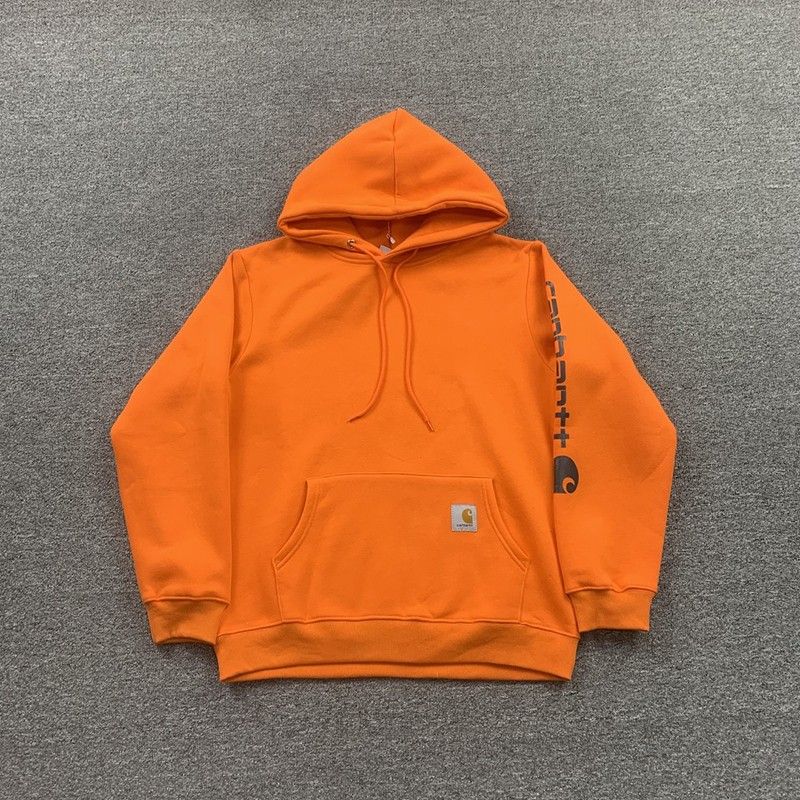 Carhartt Orange Hooded Sweatshirt With Logo