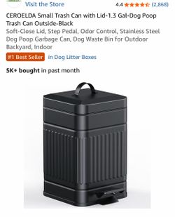 Outdoor small stainless trash can- odor control