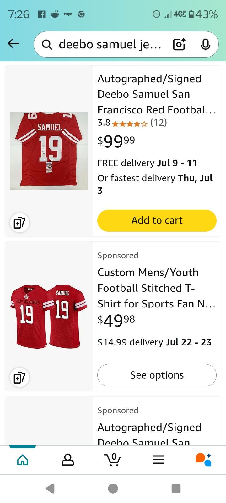 San Francisco 49er Jersey DEEBO