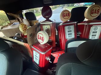 Vintage replica toy\glass bottle gas tanks