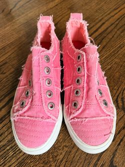 Pink Canvas Slip-On Sneakers