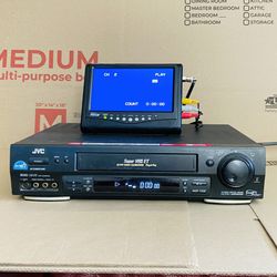 JVC HR-S4600U Hifi Super VHS ET 4 Head S-VHS  Player Video Calibration For Parts. Powers up nicely, accepts tape but won’t play. It attempts to play b