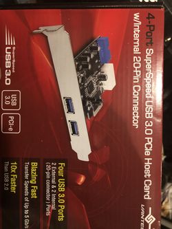 SuperSpeed USB 3.0 PCIe Host Card