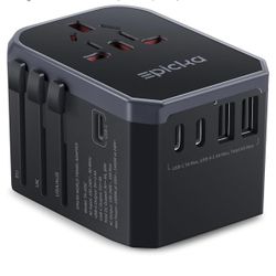 EPICKA Universal Travel Adapter, with 3 USB-C a nd 2 USB-A Ports  TA-105C