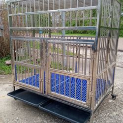 Heavy Duty Large Stainless Steel Dog Crate 