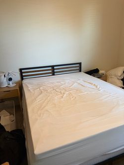 Queen bed with frame